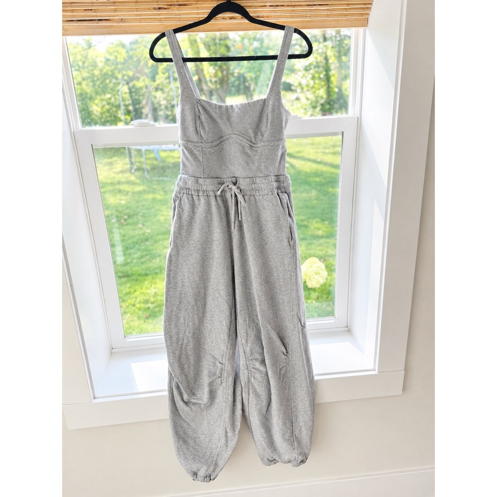 FP Movement by Free People gray Inbound Jumpsuit Onesie Romper, sleevless-M